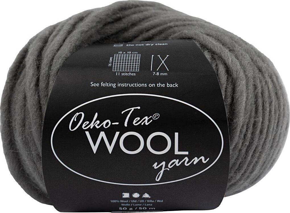 Creativ Company Uldgarn Oeko-Tex 50 m 50 g - Grå