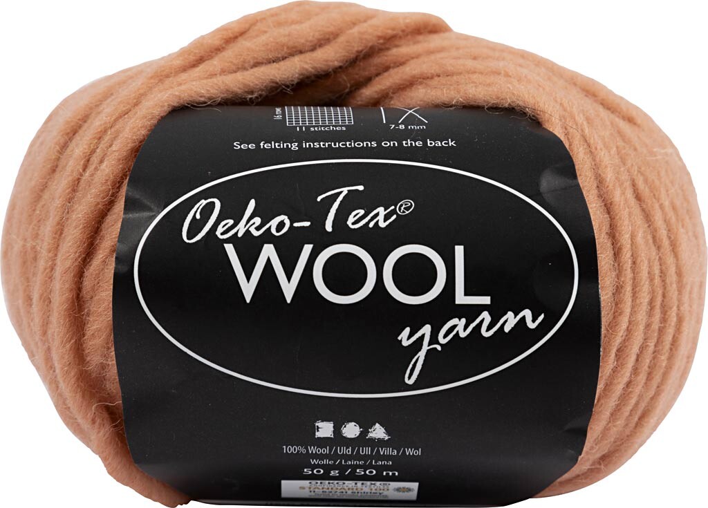 Uldgarn - L 50 M - Pind 8-9 - Pudder - 50 G