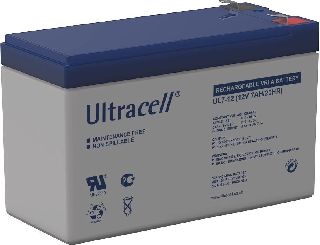 Ultracell - Batteri - 12v 7ah