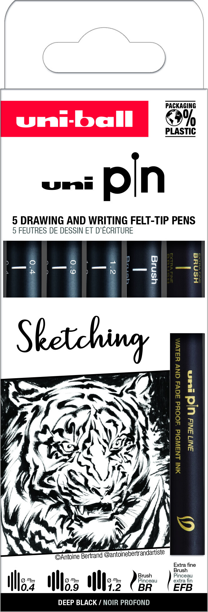 Uni-ball - Pin Set 5 Stk - Sketching