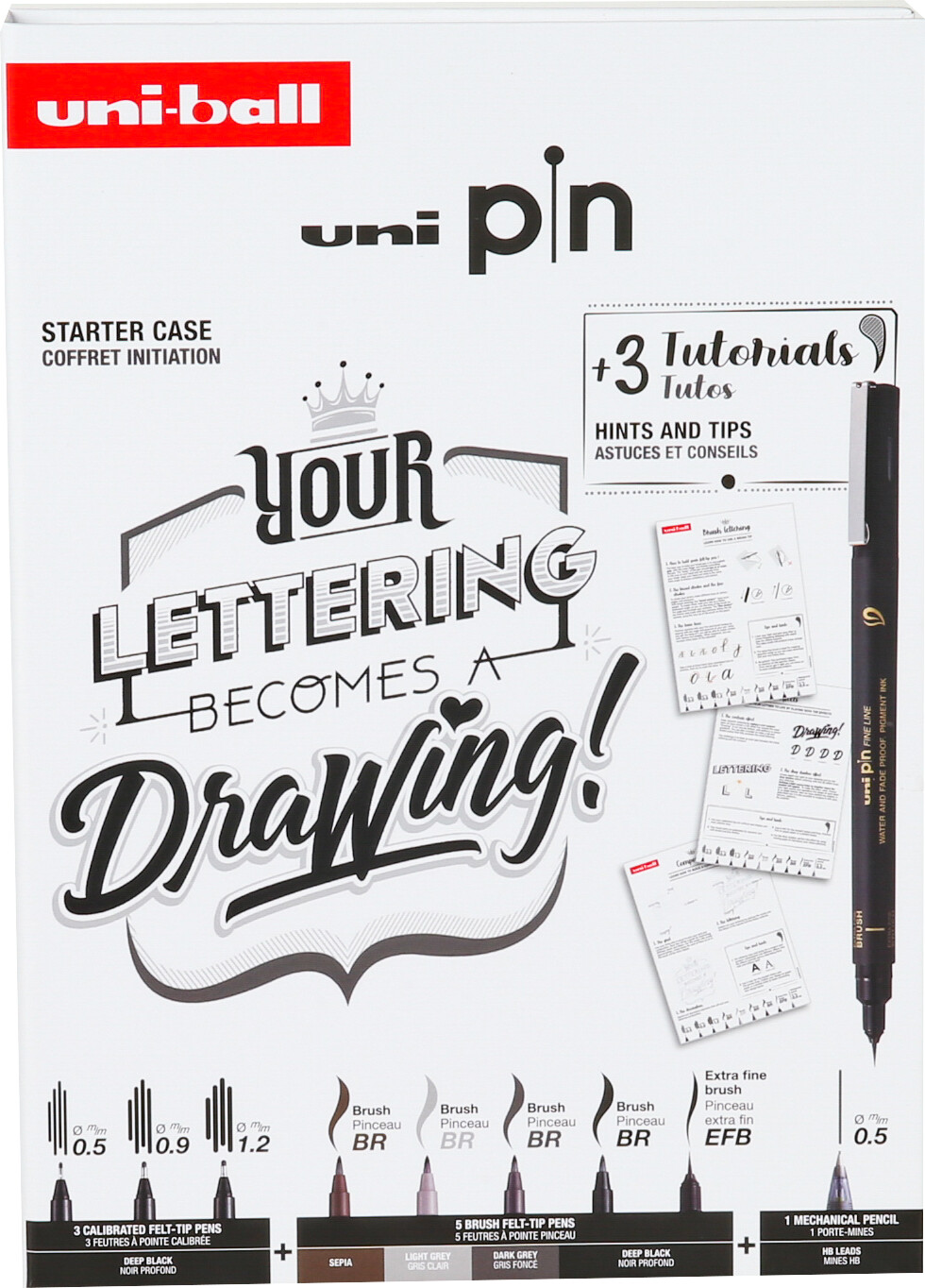 Uni - Uni Pin Collection Pack Lettering - (401257)