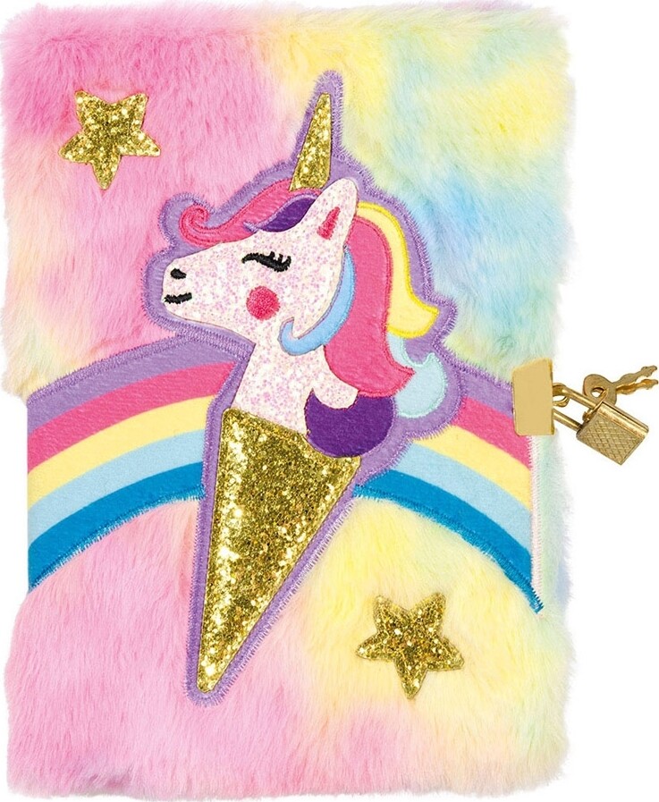 Dagbog Med Lås - Enhjørning - Plys