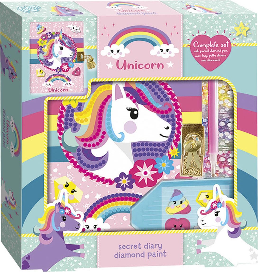 Diamond Painting Dagbog Med Lås - Enhjøring