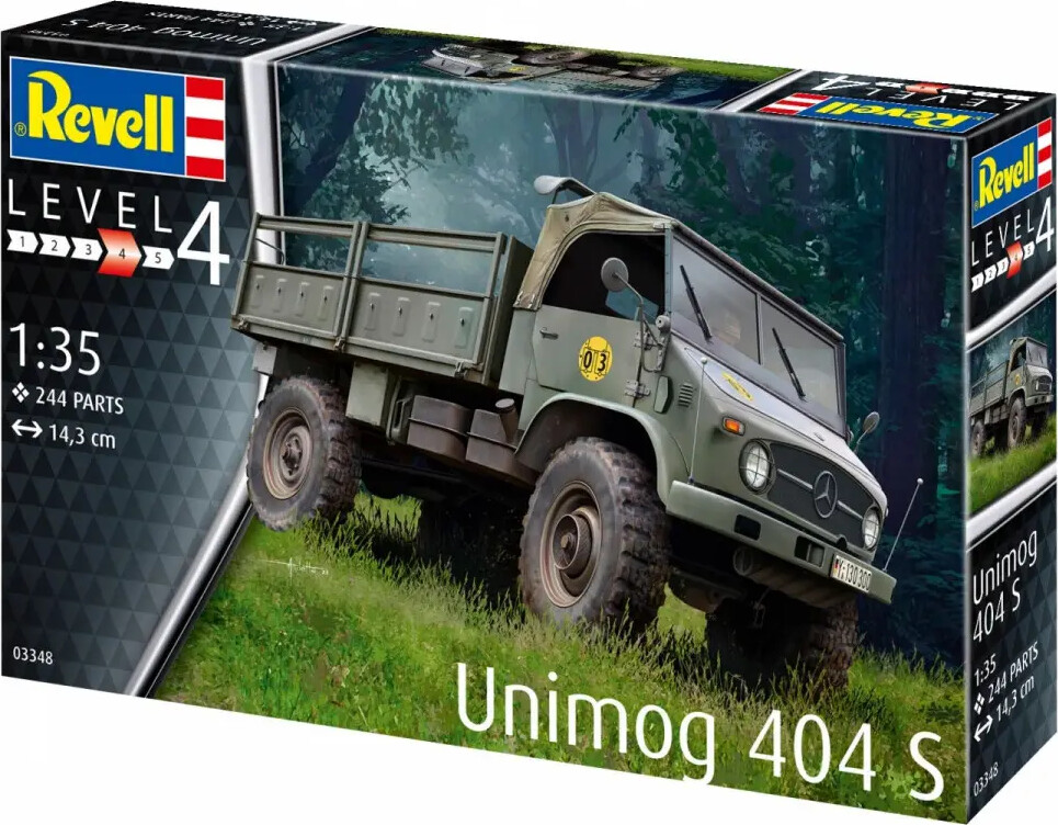 Se Revell - Unimog 404 S Model Byggesæt - 1:35 - Level 4 - 03348 hos Gucca.dk