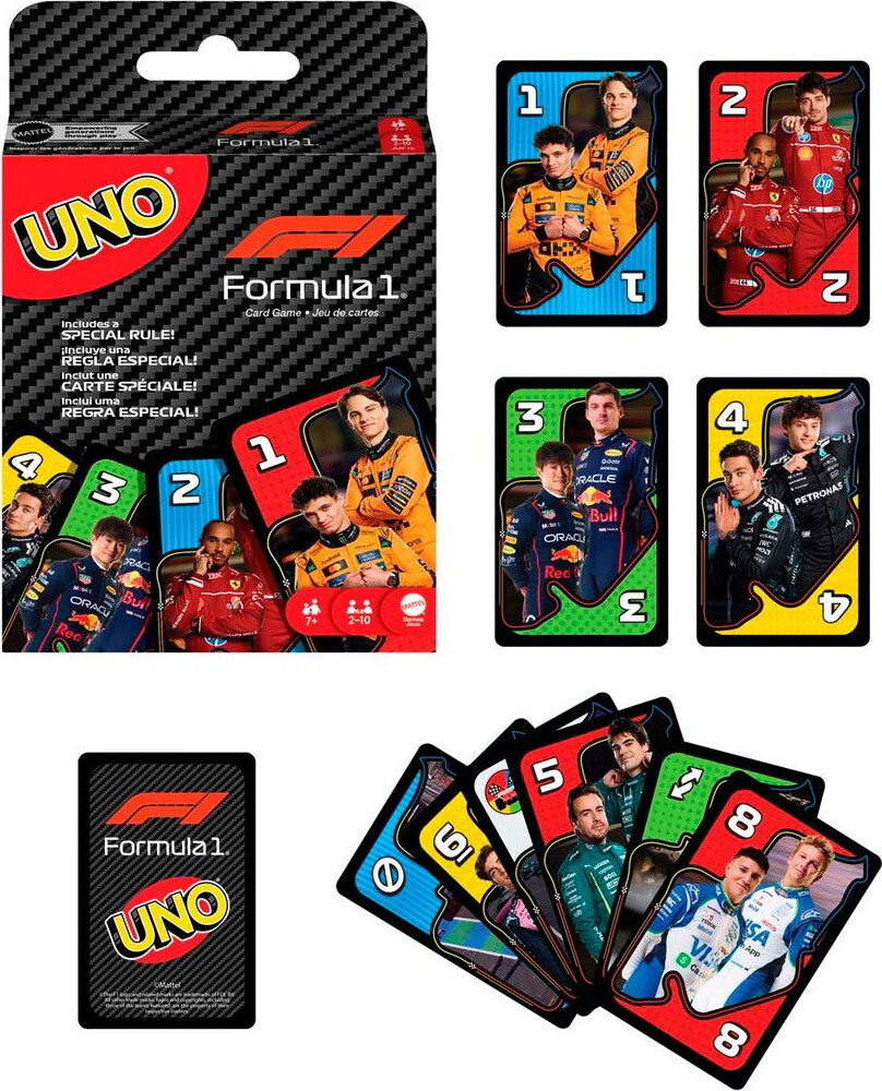 Uno Formula 1 Kortspil - Mattel Jmf10