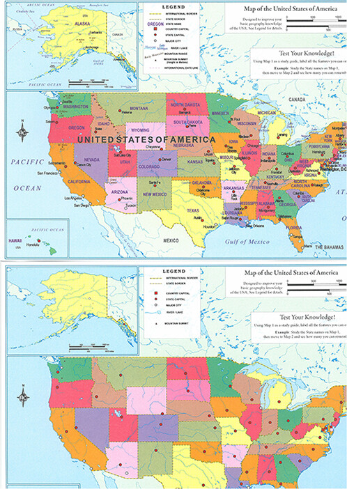 Usa Educational Map Set - Itm Publications - English Book