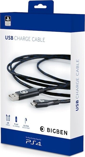 Ps4 Controller Usb Oplader Kabel Til Dualshock 4 - Bigben