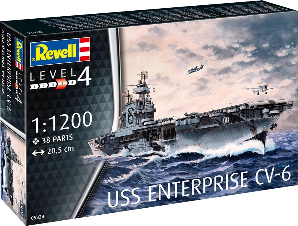 Revell - Uss Enterprise Cv-6 Skib - 1:1200 - Level 4 - 05824