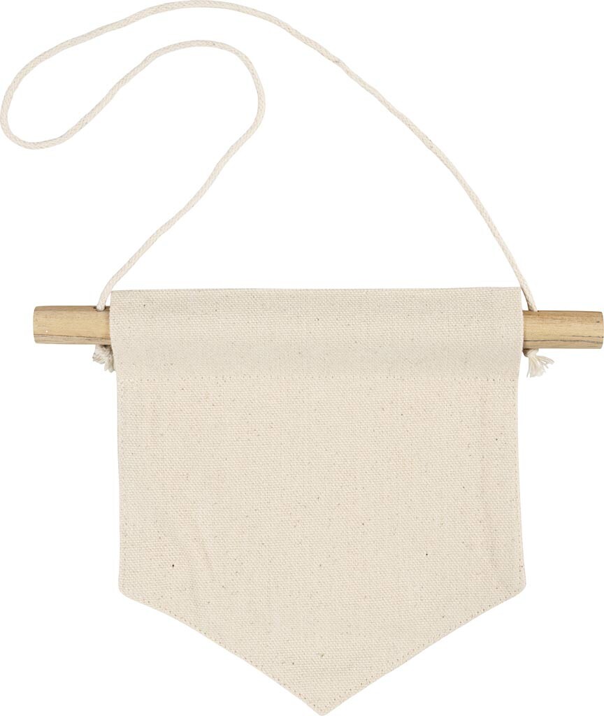 Vægbanner - Spids Form - H 16,5 Cm - B 15 Cm - 300 G - Lys Natur - 2 Stk.