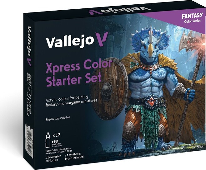 Vallejo 72209 - Xpress Color Maling Starter Set - 12x18 Ml + Figur