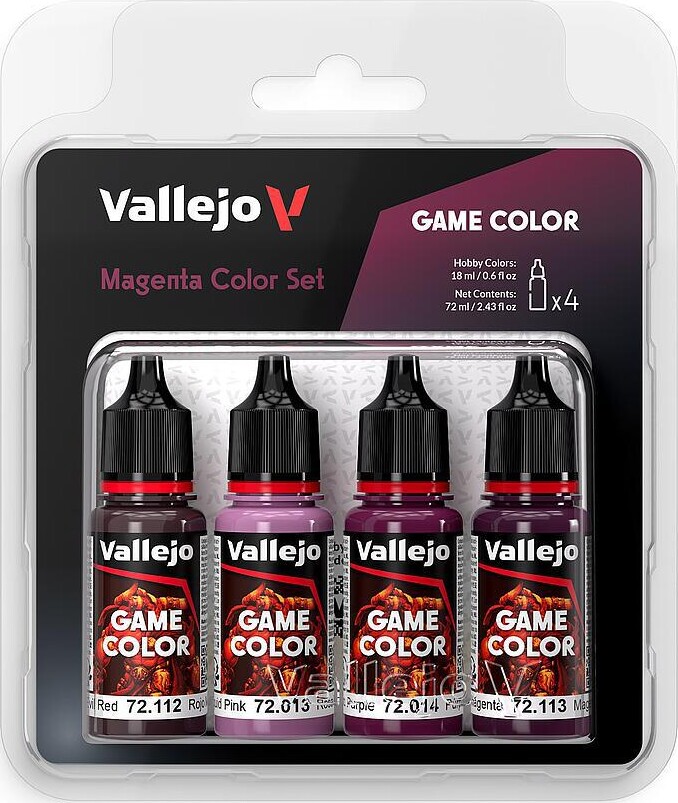 Vallejo 72388 - Game Color - Magenta Color Set 4x18 Ml