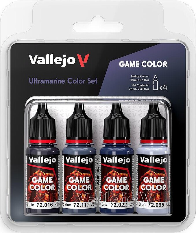 Vallejo 72389 - Game Color - Ultramarine Color Maling Set 4x18 Ml