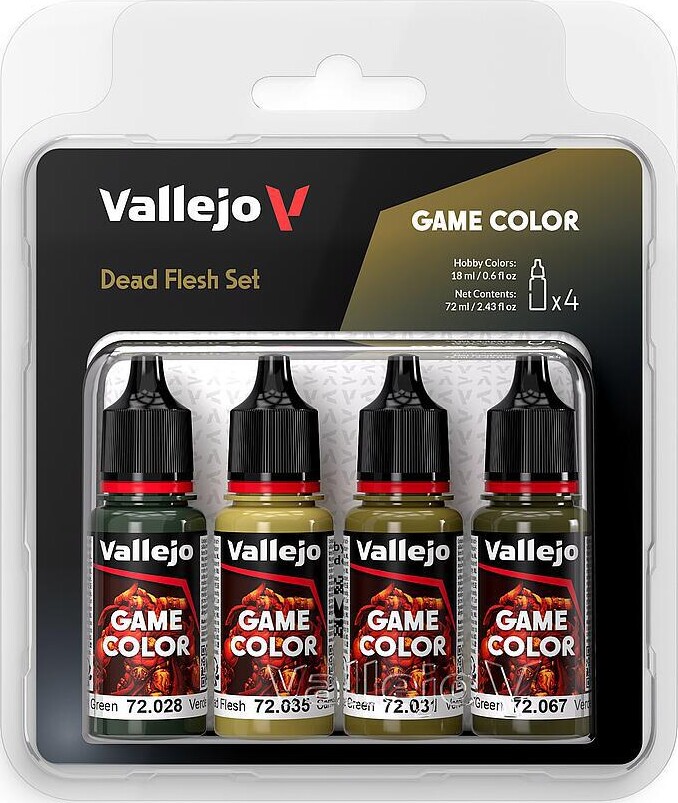 Vallejo 72392 - Game Color - Dead Flesh Maling Set 4x18 Ml