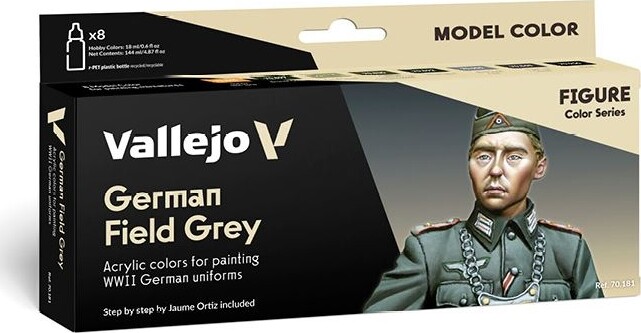 Vallejo - German Field Grey Uniform - Acrylic 8 Color Set - 70181