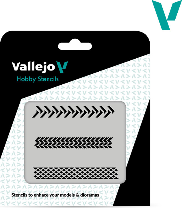 Vallejo - Hobby Stencils - Maleskabelon - Dækaftryk