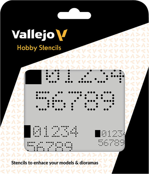 Vallejo - Hobby Stencils - Maleskabelon - Digitale Numre