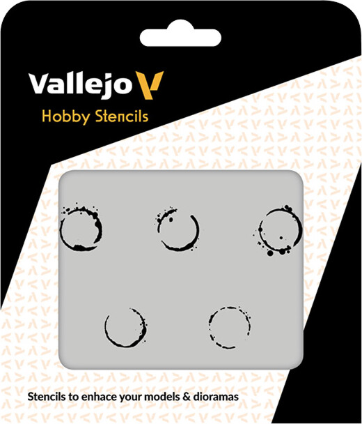 Vallejo - Hobby Stencils - Maleskabelon - Olietønde Mærker