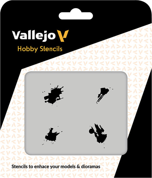 Vallejo - Hobby Stencils - Maleskabelon - Petrol Spills