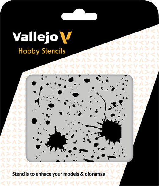 Vallejo - Hobby Stencils - Maleskabelon - Pletter Og Stænk