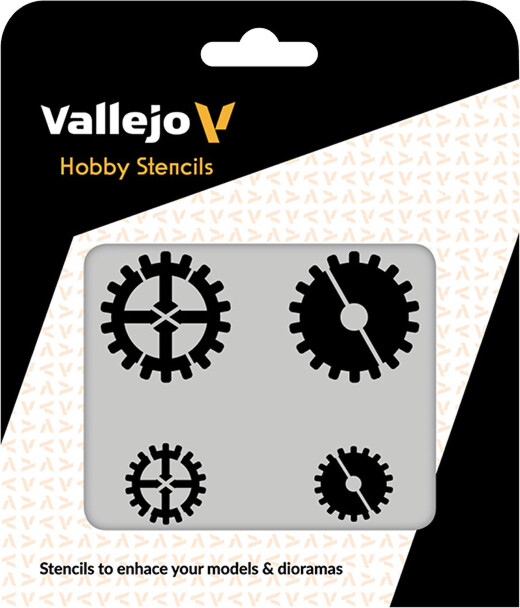 Vallejo - Hobby Stencils - Maleskabelon - Tandhjul