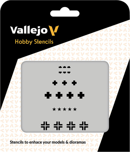 Vallejo - Hobby Stencils - Maleskabelon - Wwii Tank Mærker