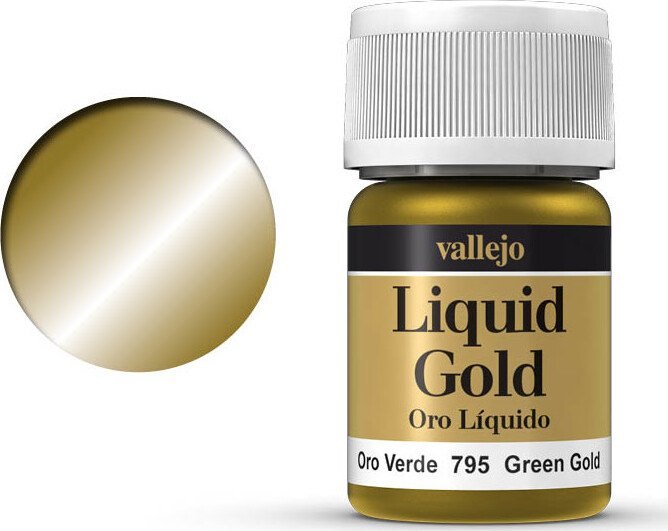 Billede af Vallejo - Liquid Gold Metallic - Green Gold 35 Ml hos Gucca.dk