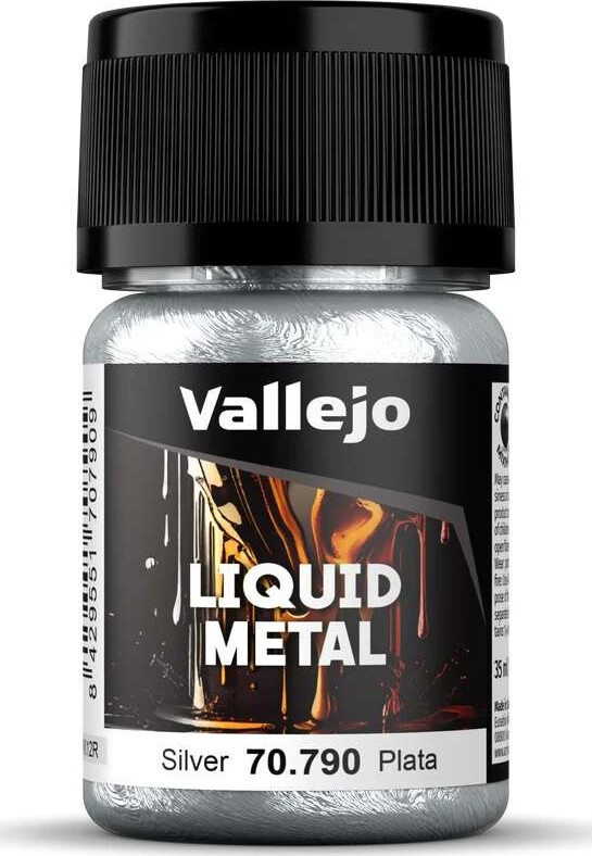 Vallejo - Liquid Silver Metallic - Silver 35 Ml