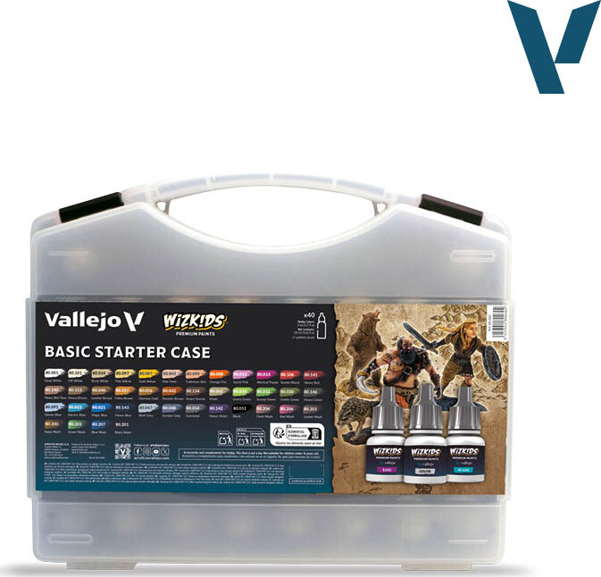 Vallejo - Maling Sæt - Wizkids Basic Starter Case - 40x8 Ml
