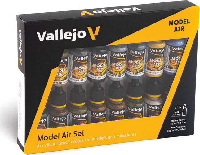 Vallejo - Model Air Maling Sæt - Usaaf Aircraft - 16x17 Ml