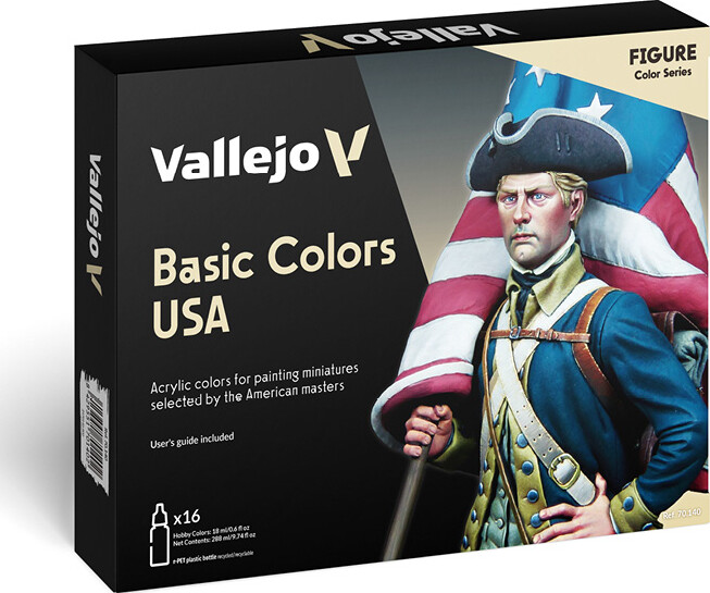Vallejo - Model Color Maling Sæt - Usa Basics - 16x17 Ml