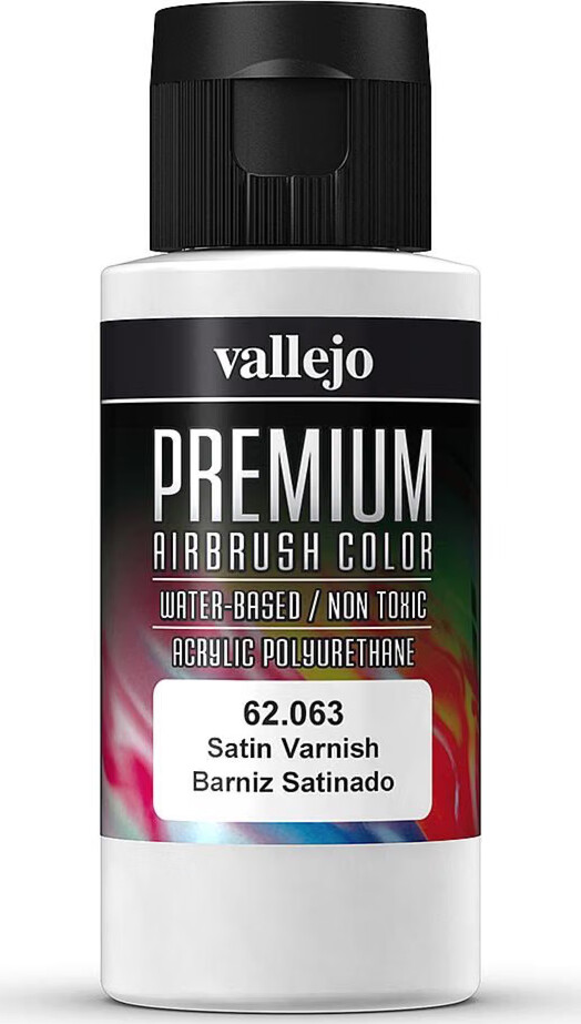 Vallejo - Premium Airbrush Satin Varnish 60 Ml - Satin Lak