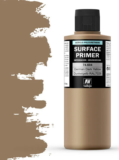Vallejo - Surface Primer - German Dark Yellow 200 Ml