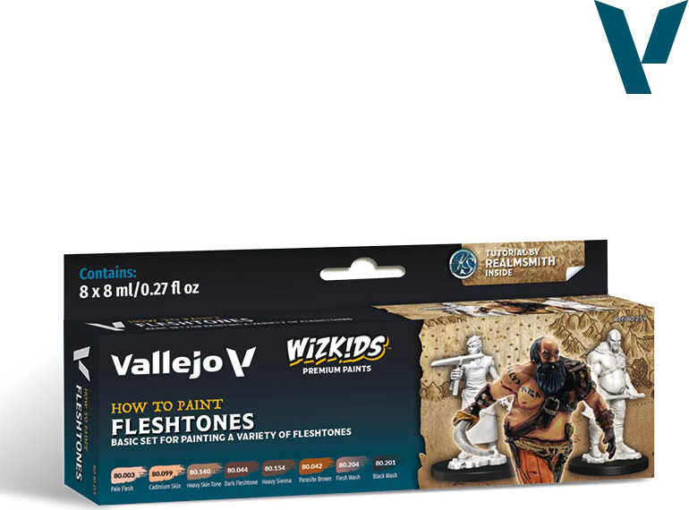 Vallejo - Wizkids Fleshtones - How To Paint - 8x8 Ml - 80259