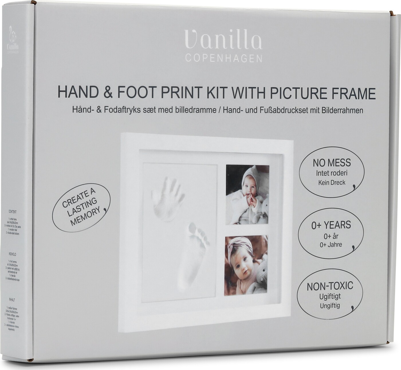 Vanilla Copenhagen Hånd - og fodaftrykssæt med billedramme, medium - Vanilla Copenhagen - Print Kit - Buump