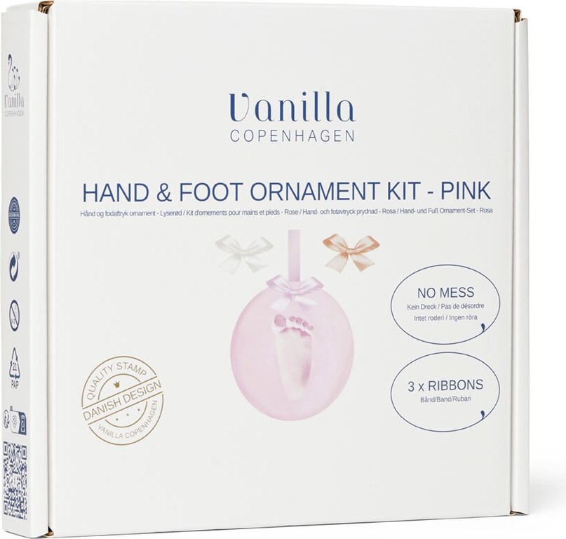 Vanilla Copenhagen - Hånd Og Fodaftryk - Lyserød - ø11 Cm