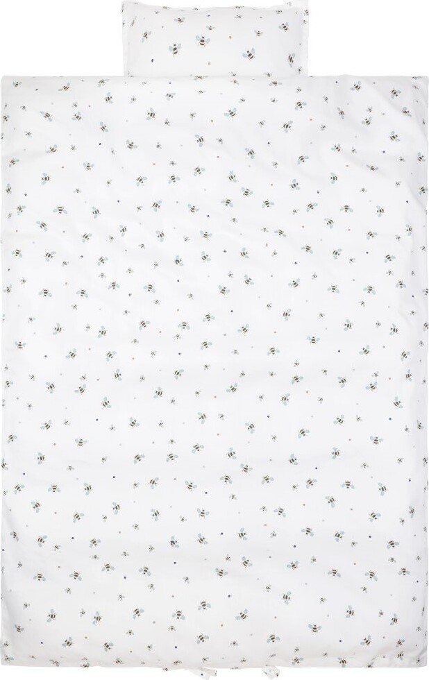 Vanilla Copenhagen - Sengetøj Baby - Honeybee Happy - Milk - 70 X 100 Cm, 40 X 45 Cm