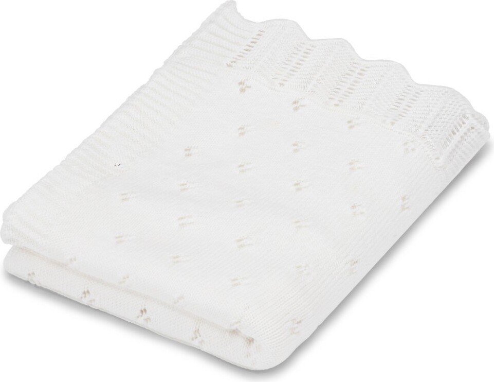 Vanilla Copenhagen - Strikket Babytæppe - Milk - 70 X 100 Cm