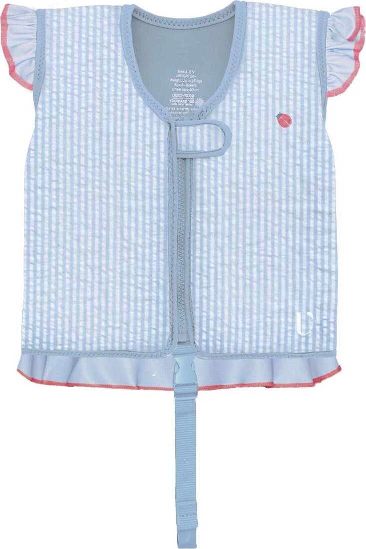 Vanilla Copenhagen - Svømmevest Med Strop - Seersucker - Ladybug