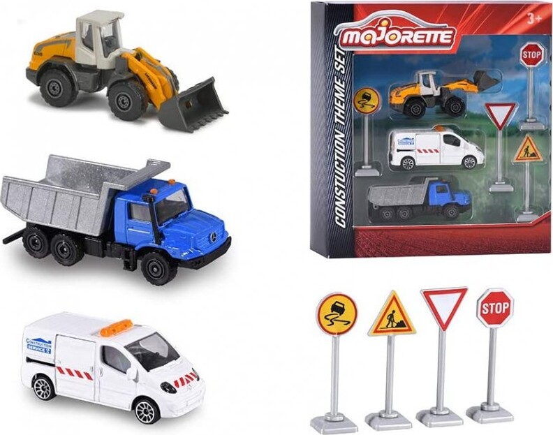 Majorette Legetøjsbiler - Construction Theme Set