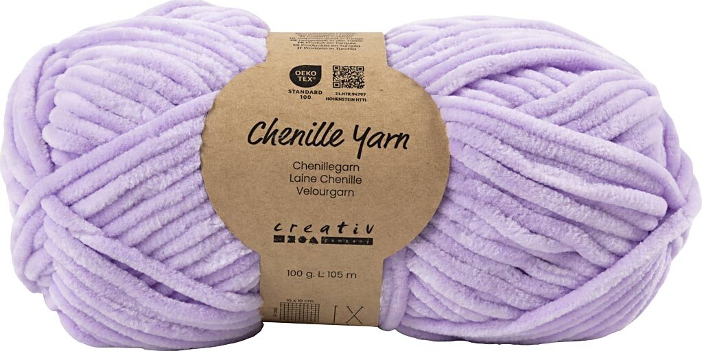 Velourgarn - L 105 M - Pind 5-6 - Lilla - 100 G