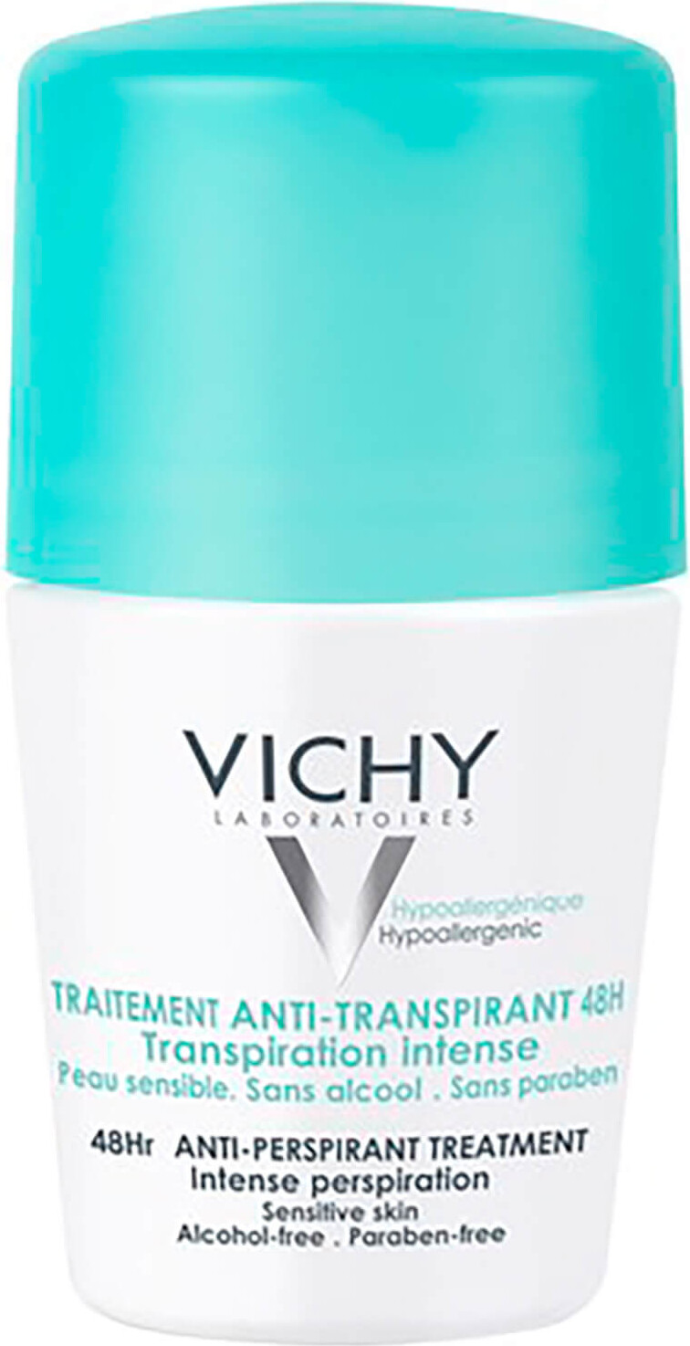 Vichy - Roll On Deodorant - Intensive Antiperspirant - 48 Timer 50 Ml