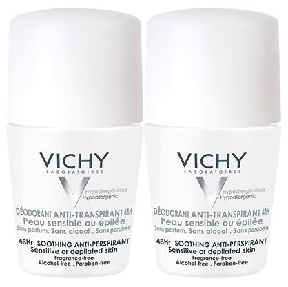 Vichy Roll On Deo 48h Anti-perspirant Sensitive Skin 2x50 Ml