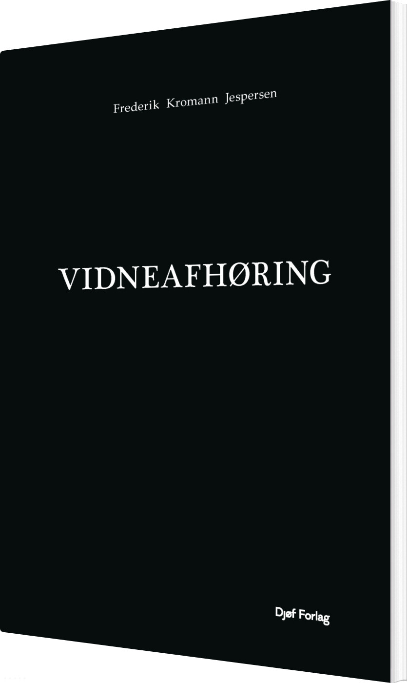 Vidneafhøring - Frederik Kromann Jespersen - Bog