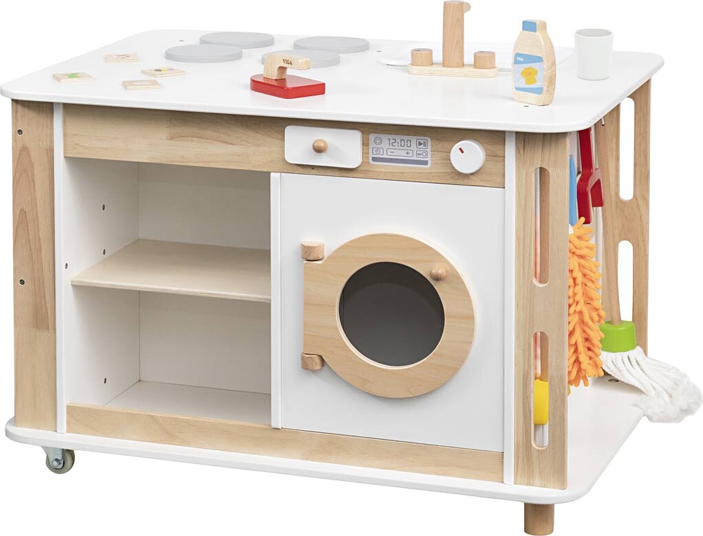 Viga Legekøkken I Træ - 60x80x56 Cm - 30 Dele