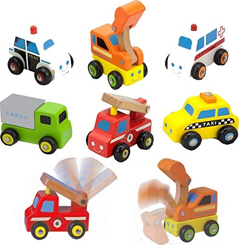 Billede af Legetøjsbiler Til Børn - Træ - 6 Stk - Viga