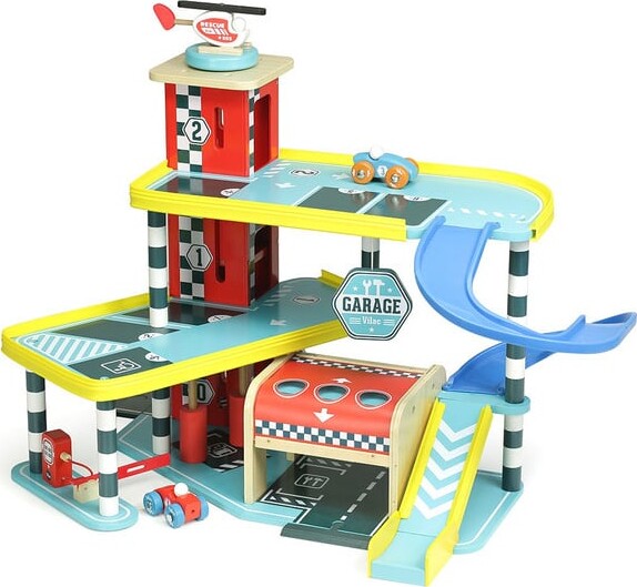 Vilac - Vilacity Parkeringshus Legetøj I Træ