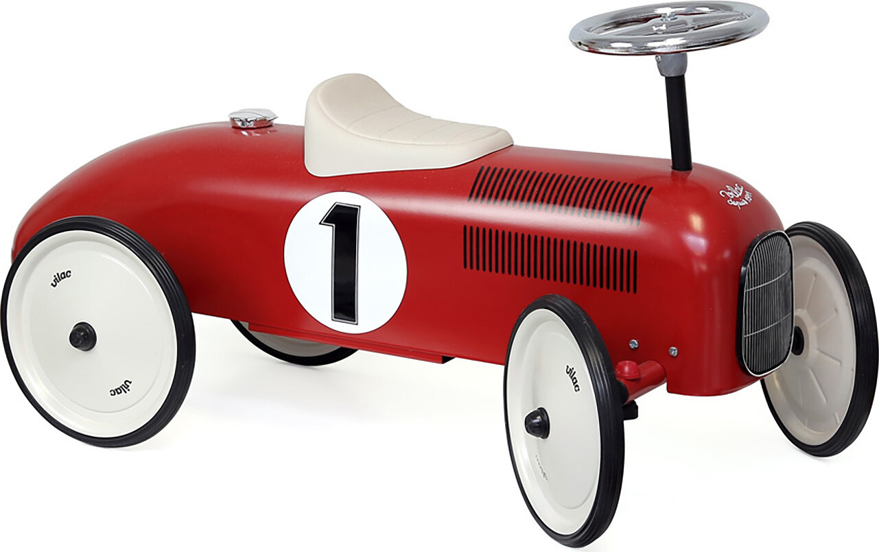 Vilac - Gåbil I Metal - Rød Og Hvid