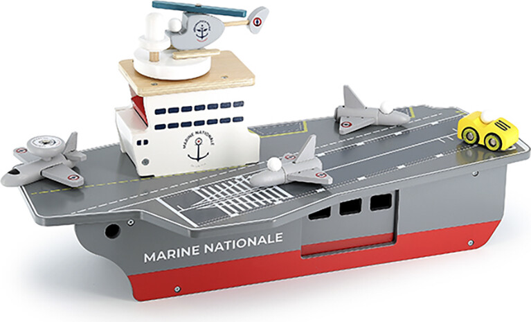 Vilac - Hangarskib Legetøj Med Tilbehør - Træ