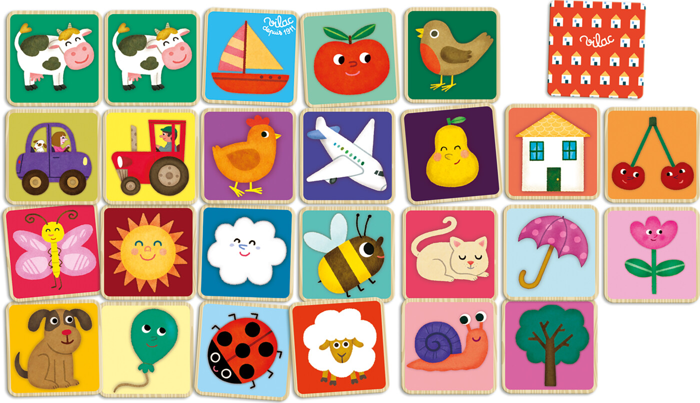 Vilac - Vendespil Til Børn - Sommer Og Sol - Træ - 48 Brikker