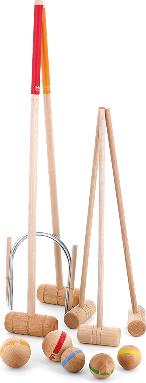 Vilac - Kroketsæt Familie Med 5 Køller